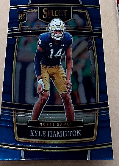 2022 Panini Select Draft Picks Concourse Blue #21 Kyle Hamilton — front