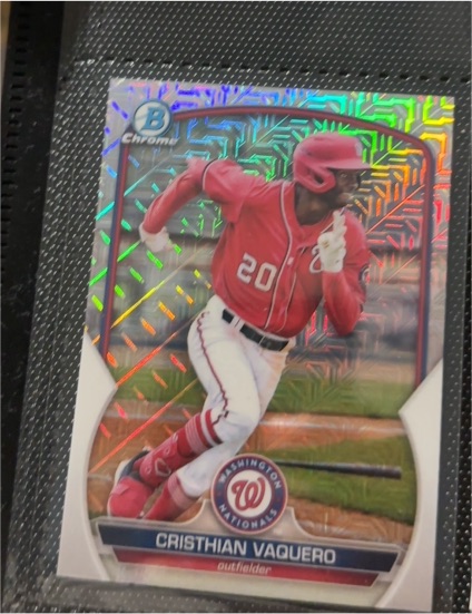 2023 Bowman Chrome Prospects Mojo Refractor #BCP-54 Cristhian Vaquero — front