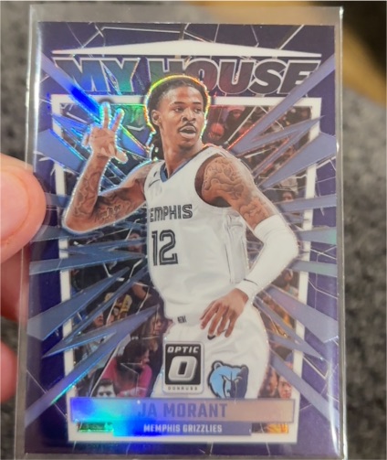2023-24 Panini Donruss Optic #15 Ja Morant My House Purple Prizm — front