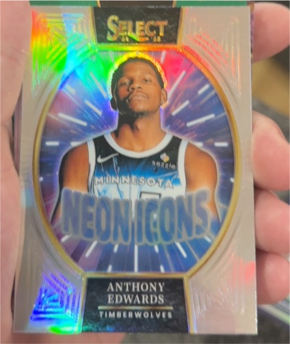 2024-25 Panini Select #19 Anthony Edwards Neon Icons — front