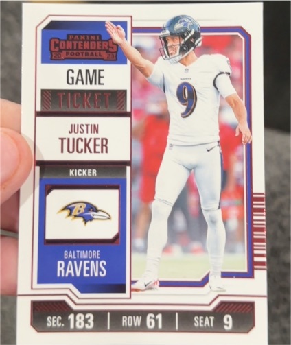 2023 Panini Contenders #7 Justin Tucker — front