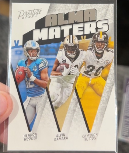 2023 Panini Prestige Alma Maters #AM-23 Hendon Hooker/Alvin Kamara/Cameron Sutton — front