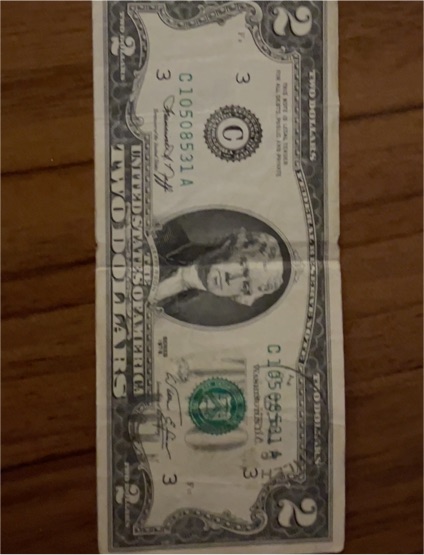 2003 United States $2 Bill Series A — front