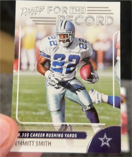 2023 Panini Prestige #19 Emmitt Smith For the Record Dallas Cowboys — front