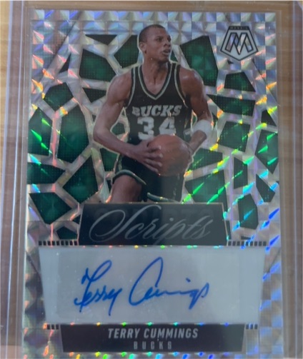 2024-25 Panini Mosaic #MS-TRY Terry Cummings Scripts Silver Auto — front