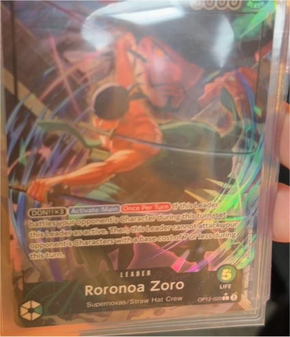 One Piece Legacy of the Master #OP12-020 Roronoa Zoro (Alternate Art Leader) — front