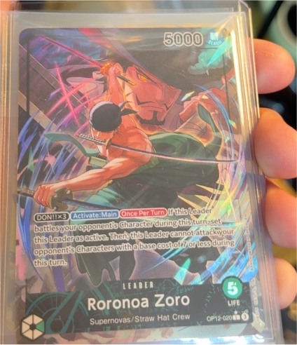 One Piece Card Game OP12-020 Roronoa Zoro Alt Art Leader Legacy of the Master — front