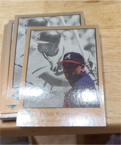 1992 Leaf Studio #9 Deion Sanders — front
