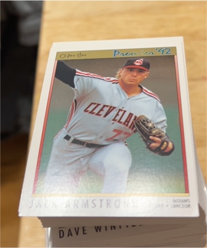 1992 O-Pee-Chee Premier Jack Armstrong Cleveland Indians — front
