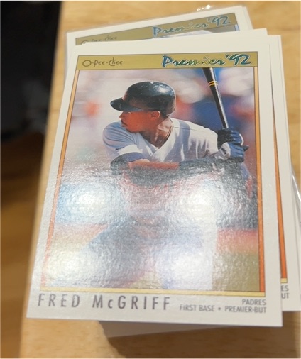 1992 O-Pee-Chee Premier #166 Fred McGriff — front