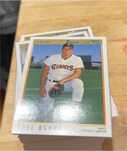 1992 O-Pee-Chee Premier #160 Dave Burba — front