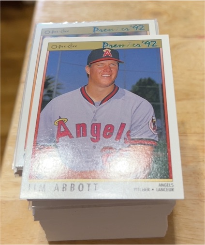 1992 O-Pee-Chee Premier #140 Jim Abbott — front