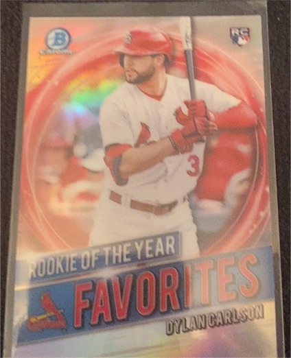 2021 Bowman Chrome Rookie of the Year Favorites #RRY-DC Dylan Carlson — front