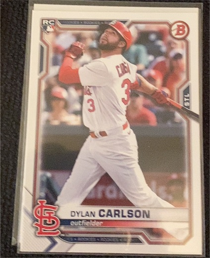 2021 Bowman #35 Dylan Carlson Rookie Card — front