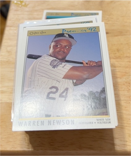1992 O-Pee-Chee Premier # Warren Newson — front