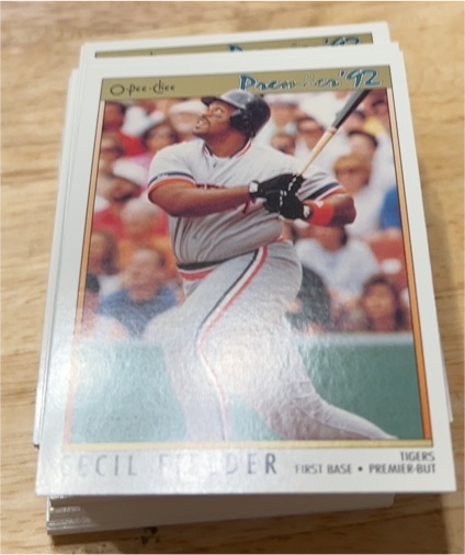 1992 O-Pee-Chee Premier #70 Cecil Fielder — front