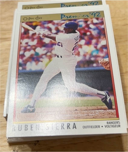 1992 O-Pee-Chee Premier #66 Ruben Sierra — front