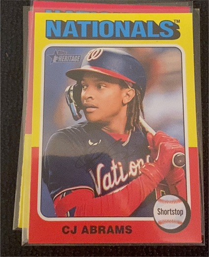 2024 Topps Heritage Mini #446 CJ Abrams Washington Nationals — front