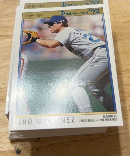 1992 O-Pee-Chee Premier #64 Tino Martinez — front