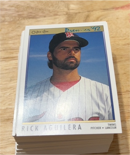 1992 O-Pee-Chee Premier #62 Rick Aguilera — front