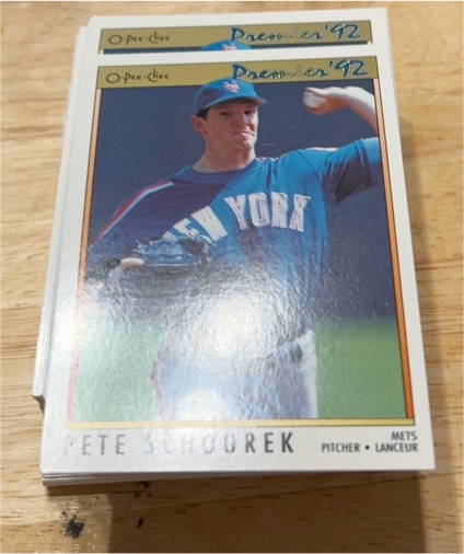 1992 O-Pee-Chee Premier Pete Schourek — front