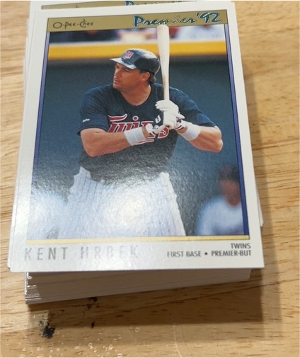 1992 O-Pee-Chee Premier #143 Kent Hrbek — front