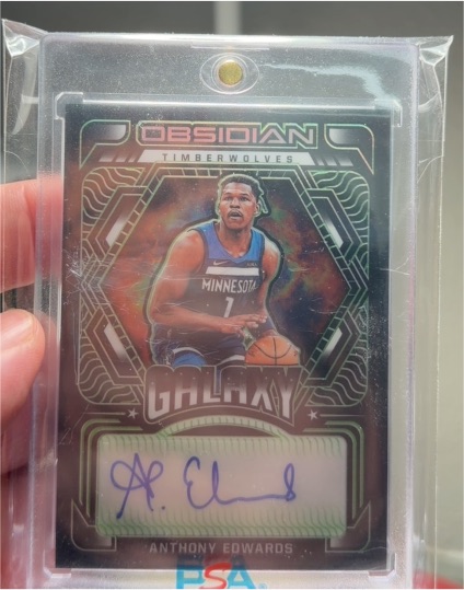 2021 Panini Obsidian Galaxy #Anthony Edwards — front