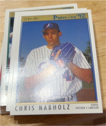 1992 O-Pee-Chee Premier #26 Chris Nabholz — front