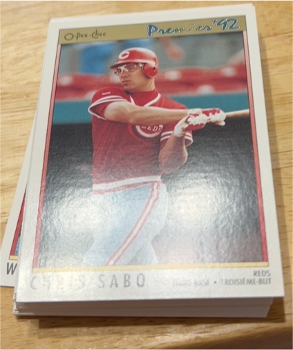 1992 O-Pee-Chee Premier #23 Chris Sabo — front