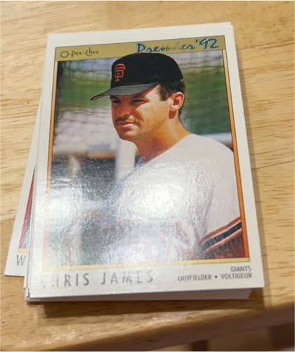 1992 O-Pee-Chee Premier # Chris James — front