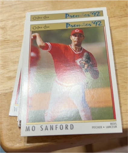 1992 O-Pee-Chee Premier Mo Sanford — front