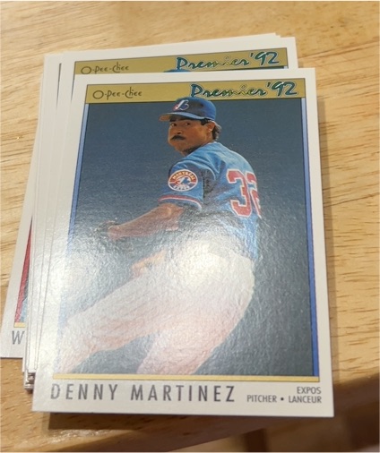 1992 O-Pee-Chee Premier #13 Dennis Martinez — front