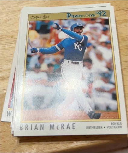 1992 O-Pee-Chee Premier # Brian McRae — front