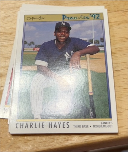 1992 O-Pee-Chee Premier #6 Charlie Hayes — front