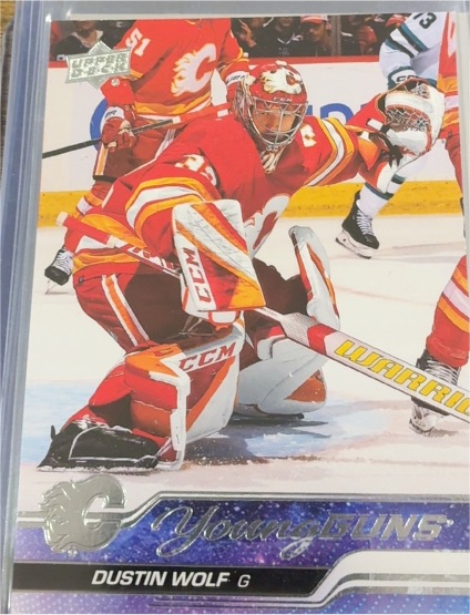 2023-24 Upper Deck #210 Dustin Wolf Young Guns — front