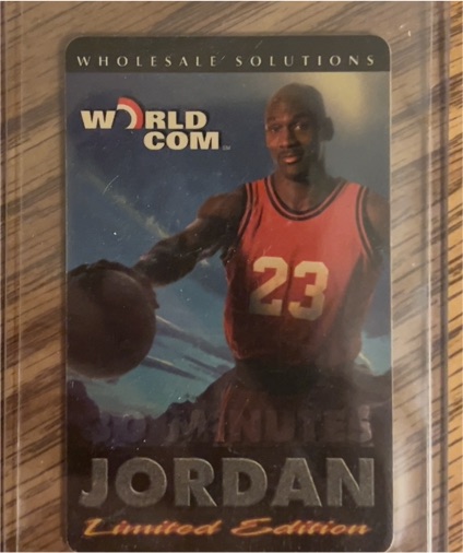 1990 WorldCom 20 Minute Phone Card Michael Jordan — front