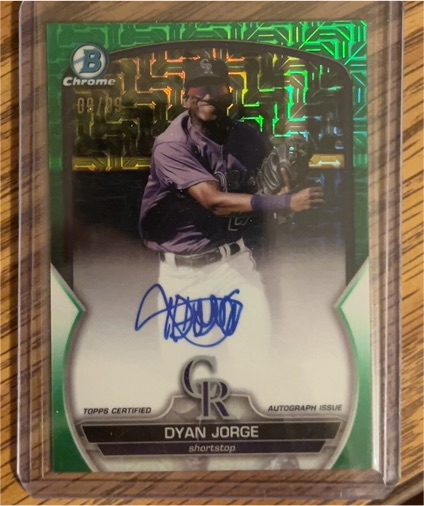 2023 Bowman Chrome Mega Mojo Autograph #BCMA-DJG Dyan Jorge — front