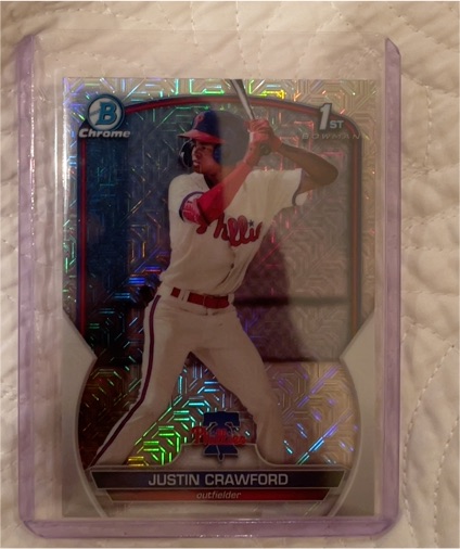 2023 Bowman Chrome #BCP-3 Justin Crawford — front