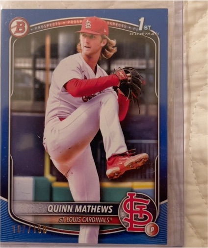 2025 Bowman #BP-25 Quinn Mathews — front