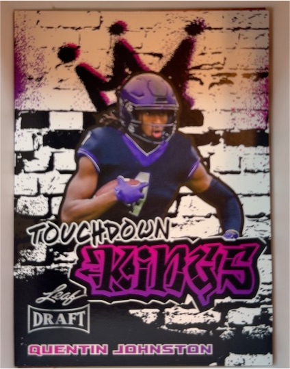 2023 Leaf Draft #99 Quentin Johnston Touchdown Kings — front