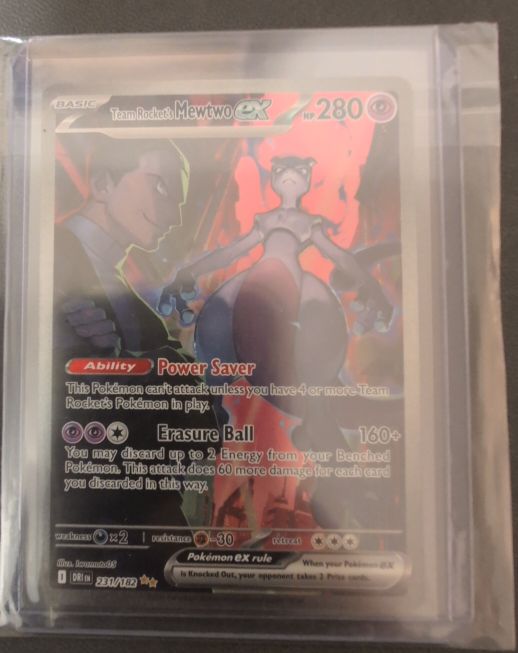 2025 Pokemon DRI #231 Team Rocket's Mewtwo ex — front