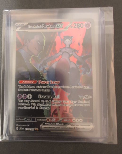 2023 Pokemon Team Rocket's Mewtwo ex #231 — front