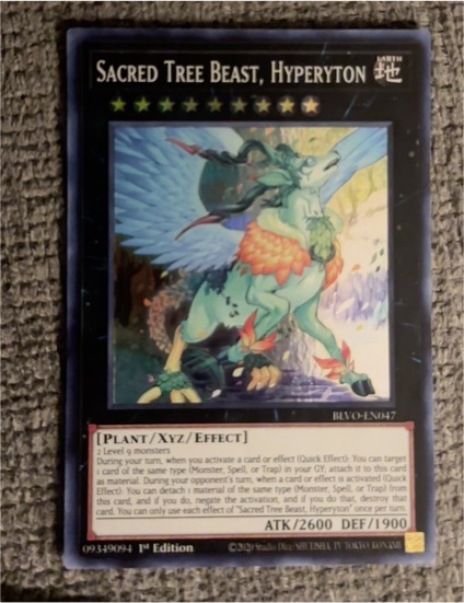 2021 Yu-Gi-Oh! #BLVO-EN047 Sacred Tree Beast, Hyperyton — front