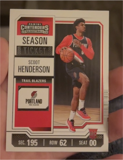 2023-24 Panini Contenders Season Ticket #27 Scoot Henderson — front