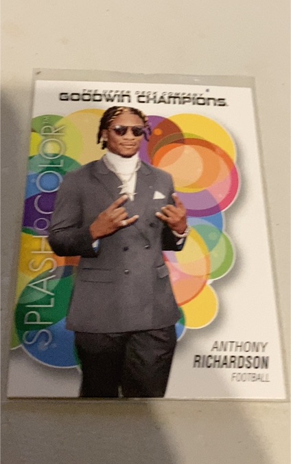 2023 Upper Deck Goodwin Champions #114 Anthony Richardson Splash of Color — front