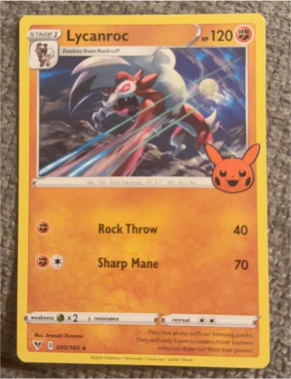 2023 Pokémon Trick or Trade #095 Lycanroc — front