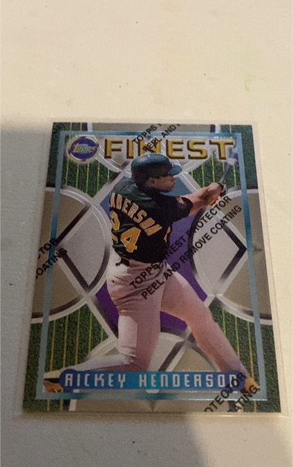 1995 Topps Finest #47 Rickey Henderson — front