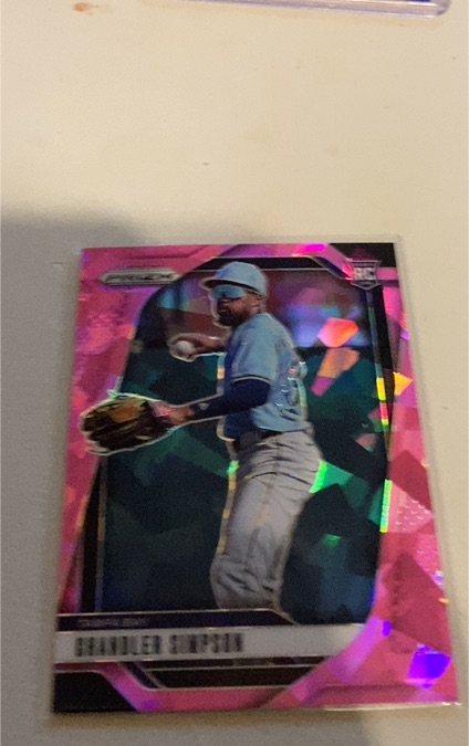 2025 Panini Prizm Draft Picks Pink Velocity #PDP187 Brandon Simpson — front