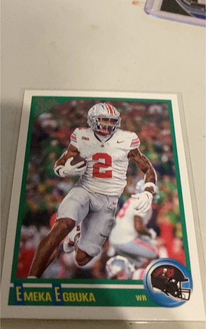 2025 Panini Score #8 Emeka Egbuka Anniversary Rookie — front