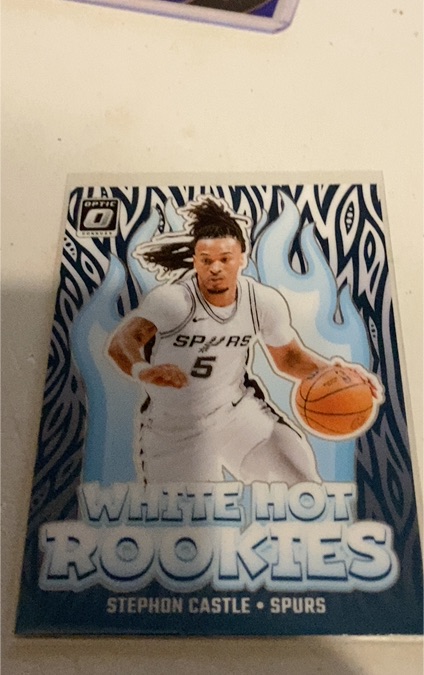 2024-25 Panini Donruss Optic #6 Stephon Castle White Hot Rookies — front